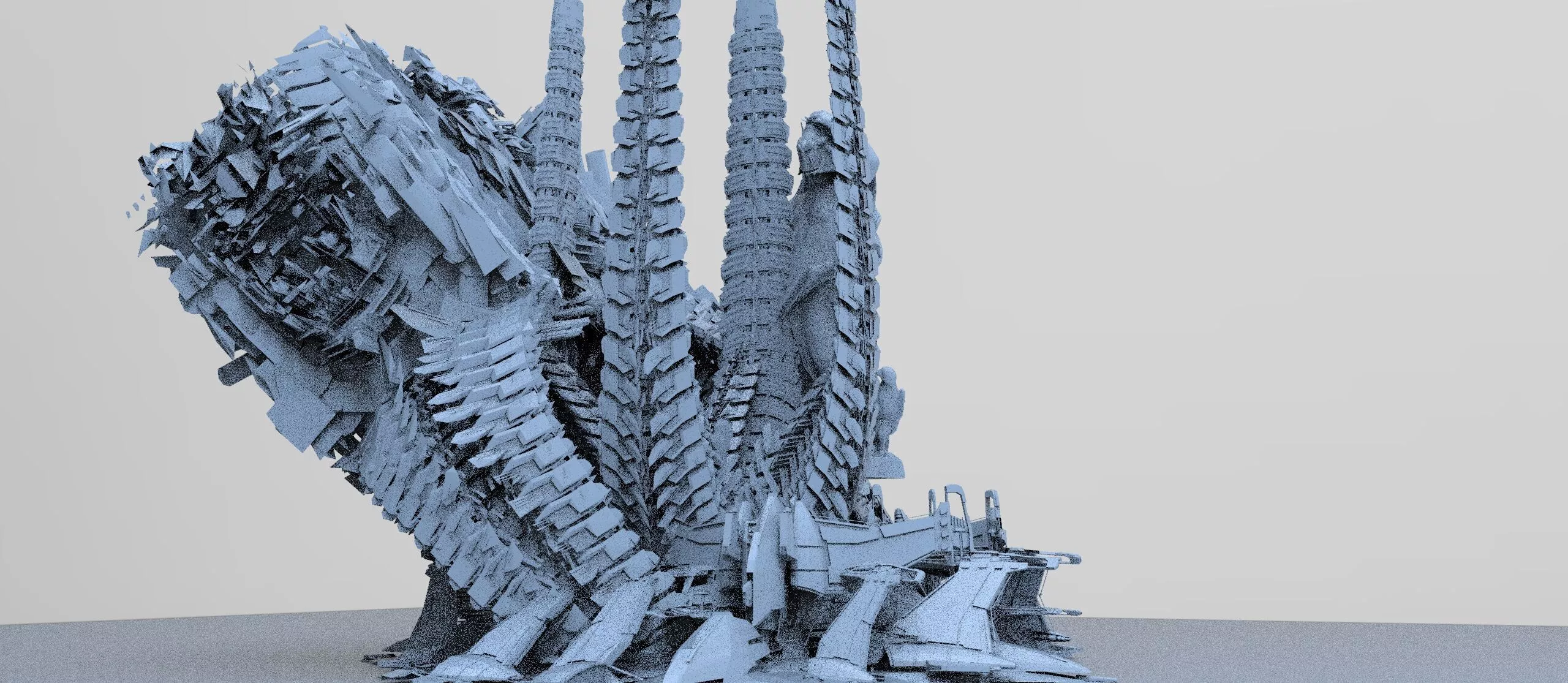 Claws of the raven city tower 3D model