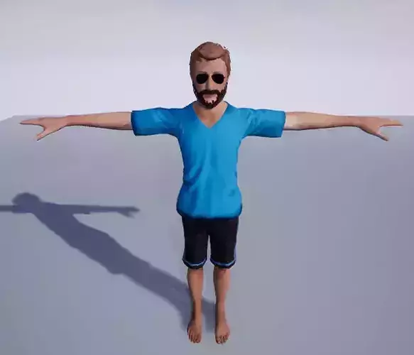 Character man Low-poly 3D model