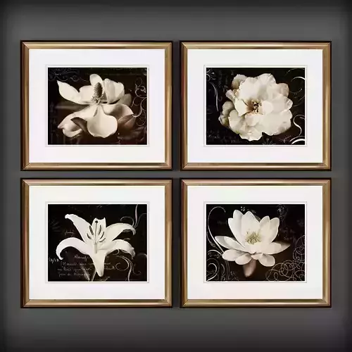 Picture Frames Low-poly 3D model