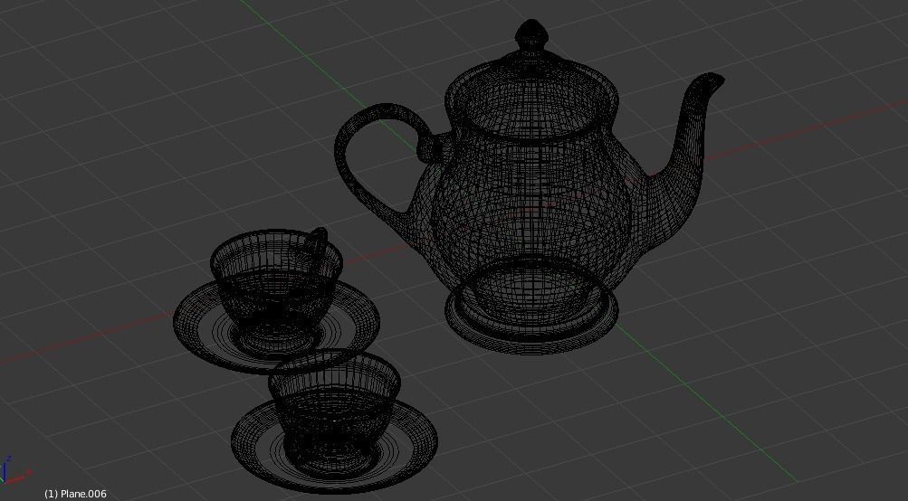Teapot cups 3D model_2