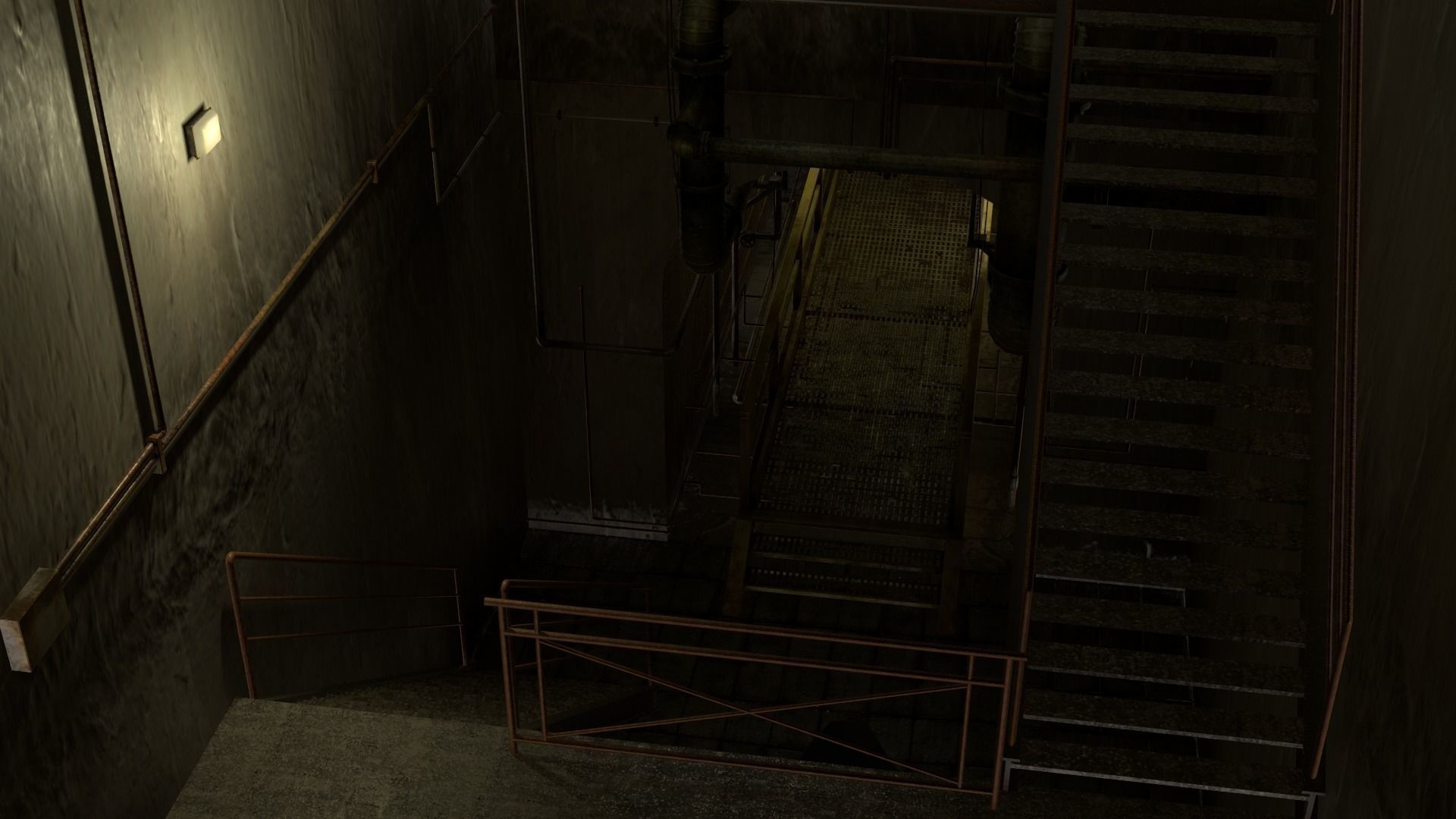 Basement Tunnel Environment Low-poly 3D model_15