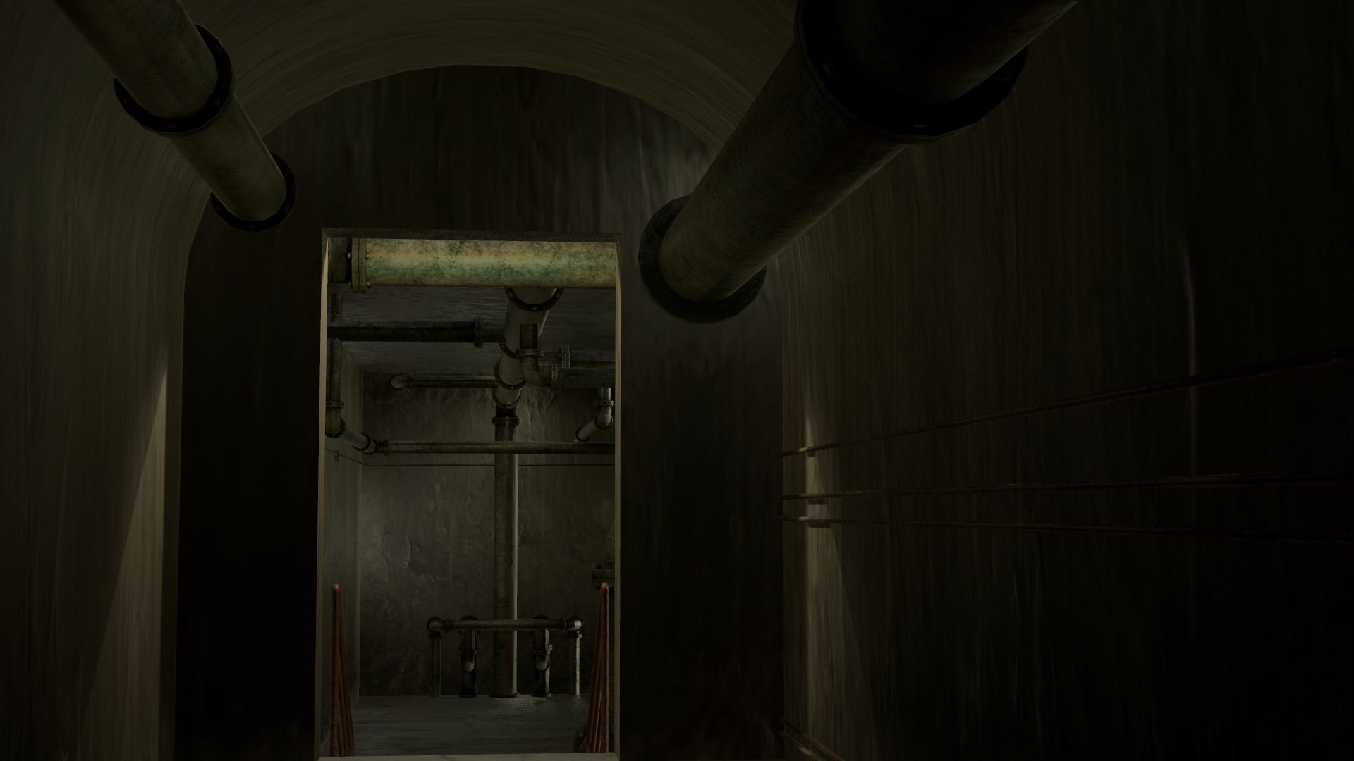 Basement Tunnel Environment Low-poly 3D model_27