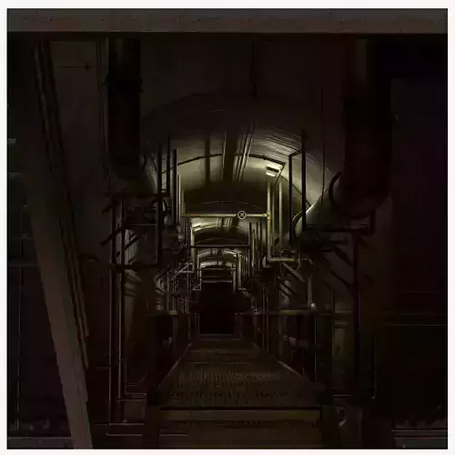 Basement Tunnel Environment Low-poly 3D model