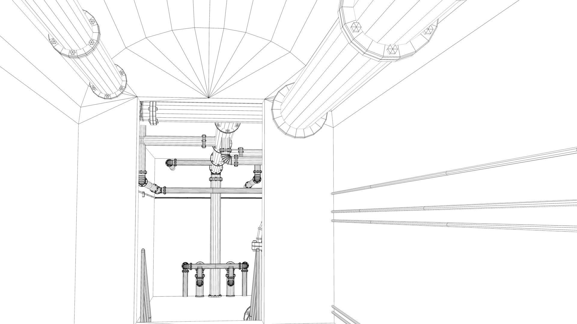 Basement Tunnel Environment Low-poly 3D model_28