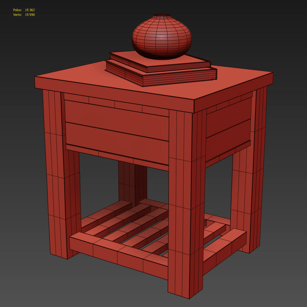 MERCANTILE 24in OPEN NIGHTSTAND 3D model_6
