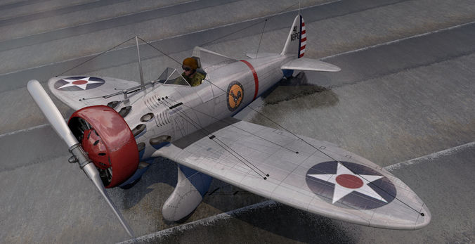 Boeing P-26A Peashooter 3D model
