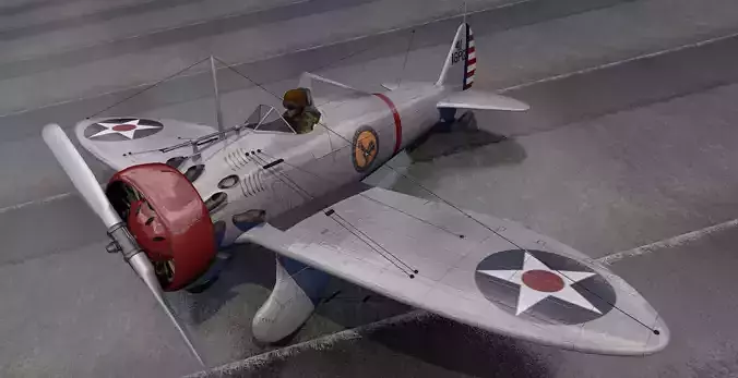 Boeing P-26A Peashooter 3D model