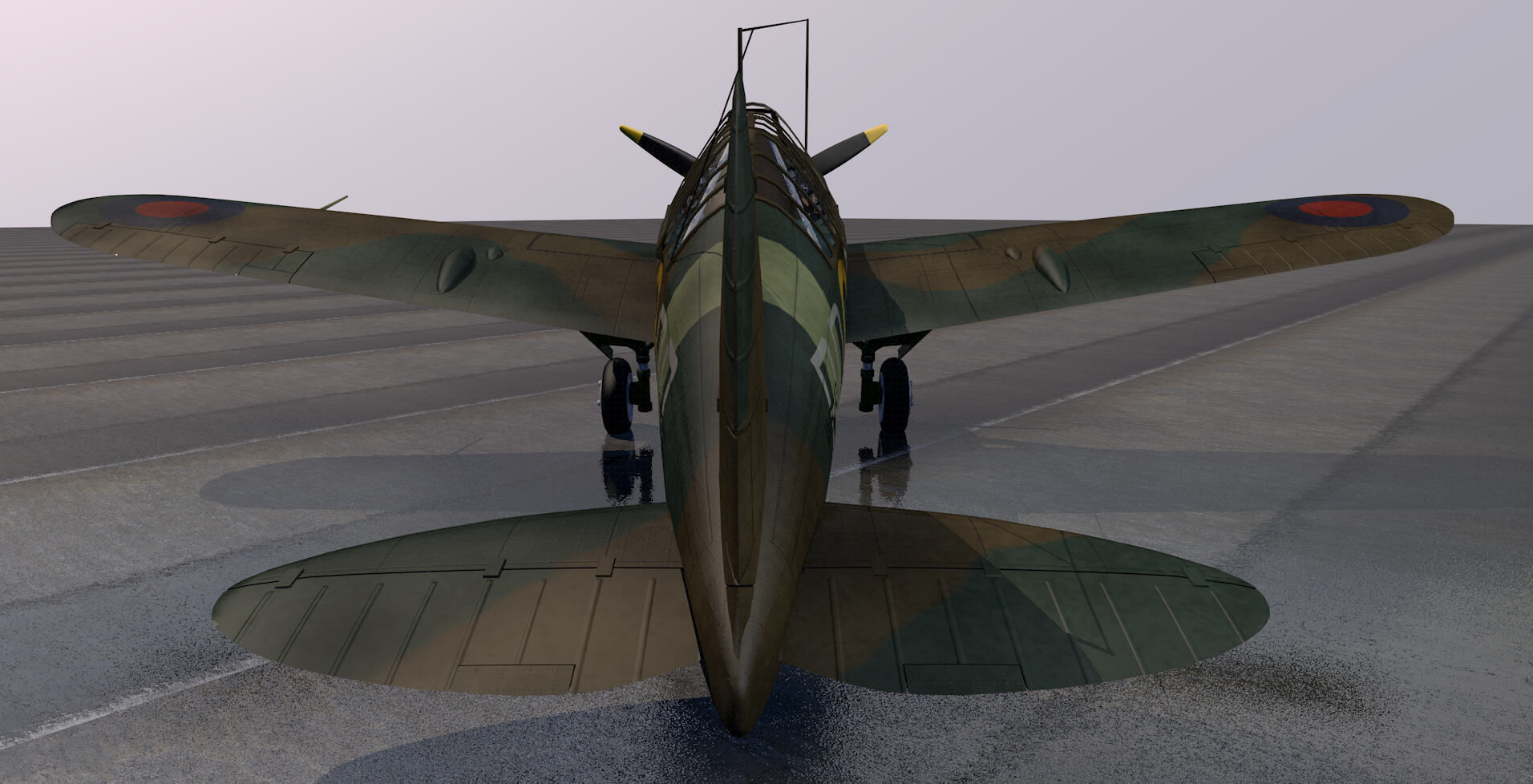 Brewster B339 Buffalo Mk-1  - RAF 3D model_4