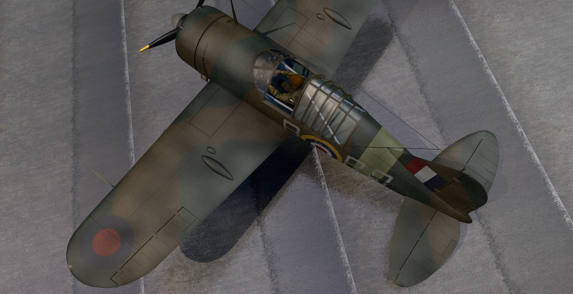 Brewster B339 Buffalo Mk-1  - RAF 3D model_6