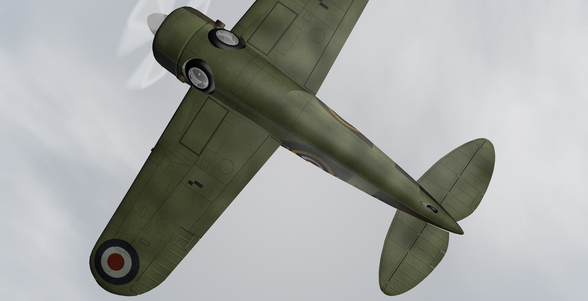 Brewster B339 Buffalo Mk-1  - RAF 3D model_11