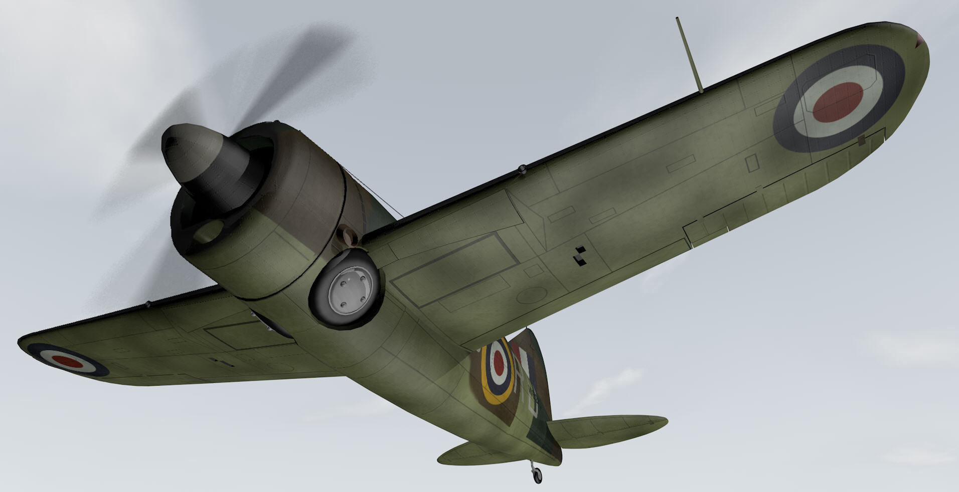 Brewster B339 Buffalo Mk-1  - RAF 3D model_8