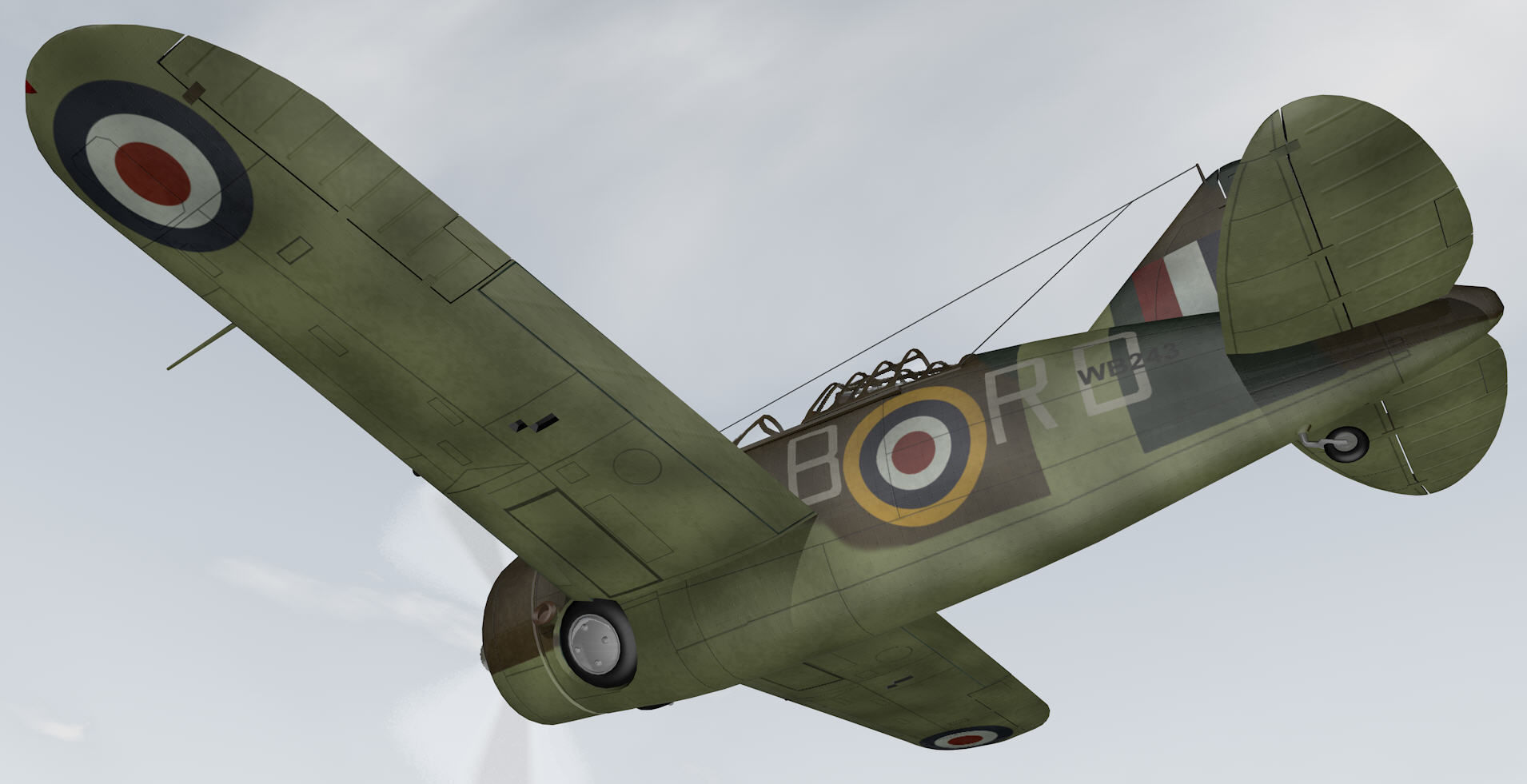Brewster B339 Buffalo Mk-1  - RAF 3D model_10