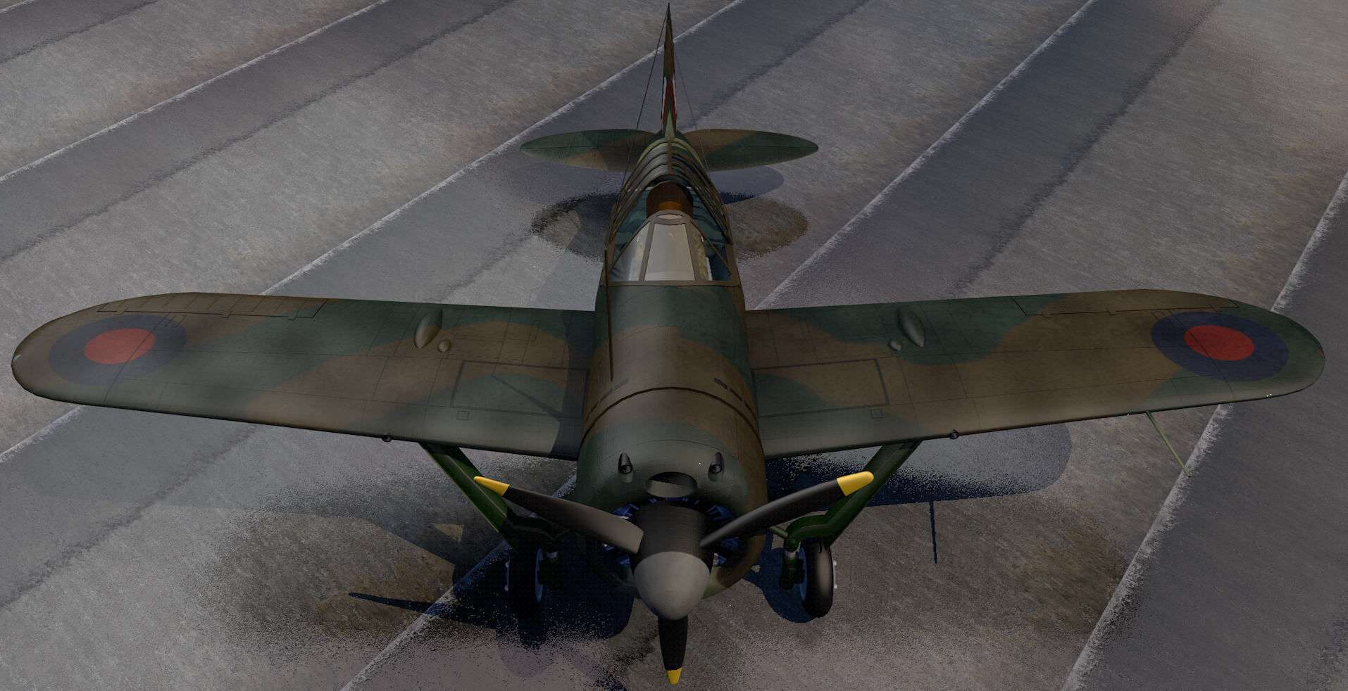 Brewster B339 Buffalo Mk-1  - RAF 3D model_1