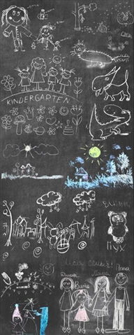 A set for creating slate surfaces with images by a chalk 3D model_3