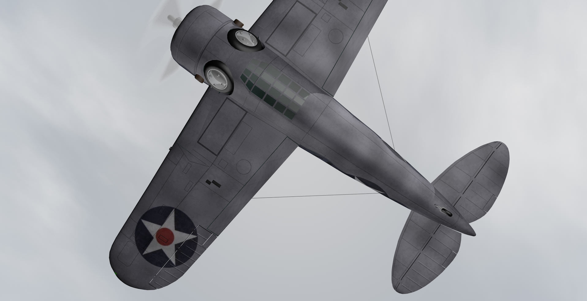 Brewster F2A-1 Buffalo 3D model_9