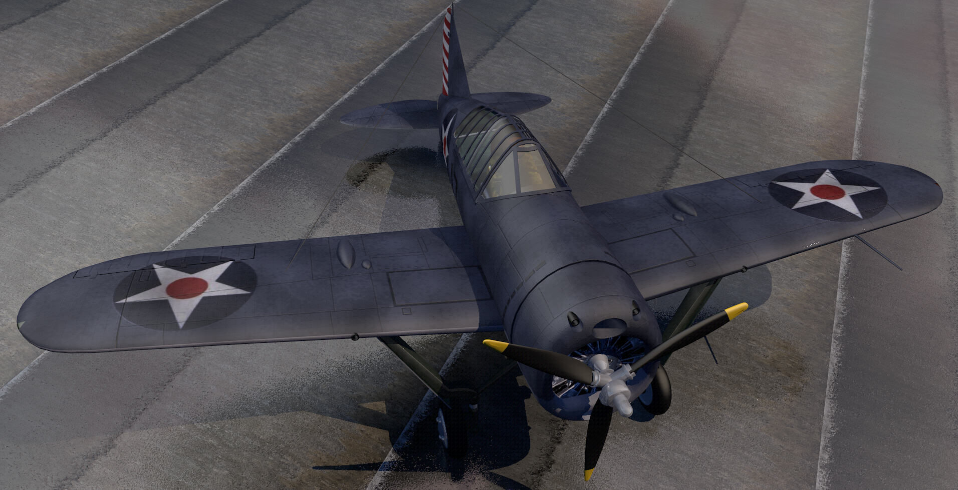 Brewster F2A-1 Buffalo 3D model_3