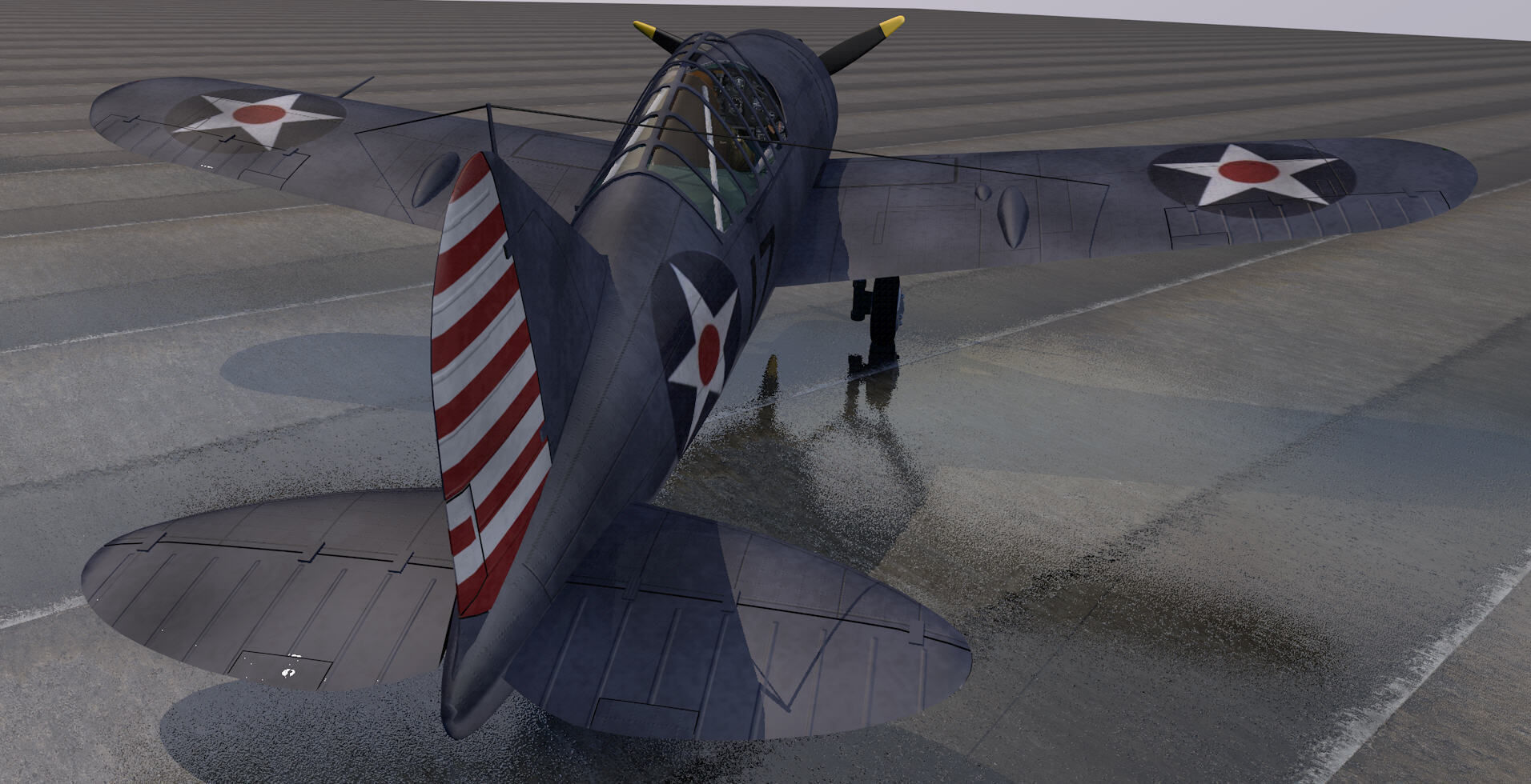 Brewster F2A-1 Buffalo 3D model_5
