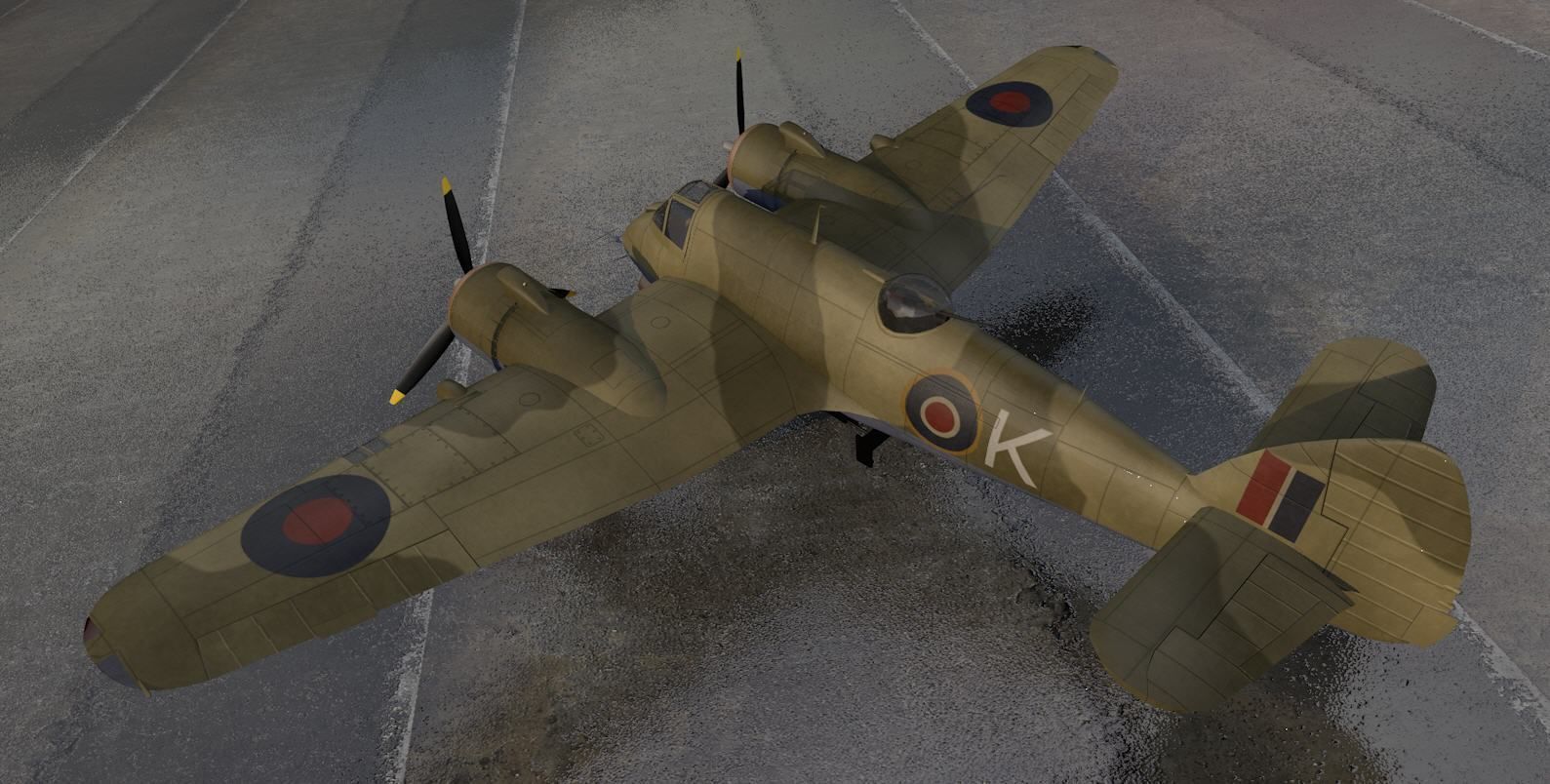 Bristol Beaufighter Mk-10 3D model_6