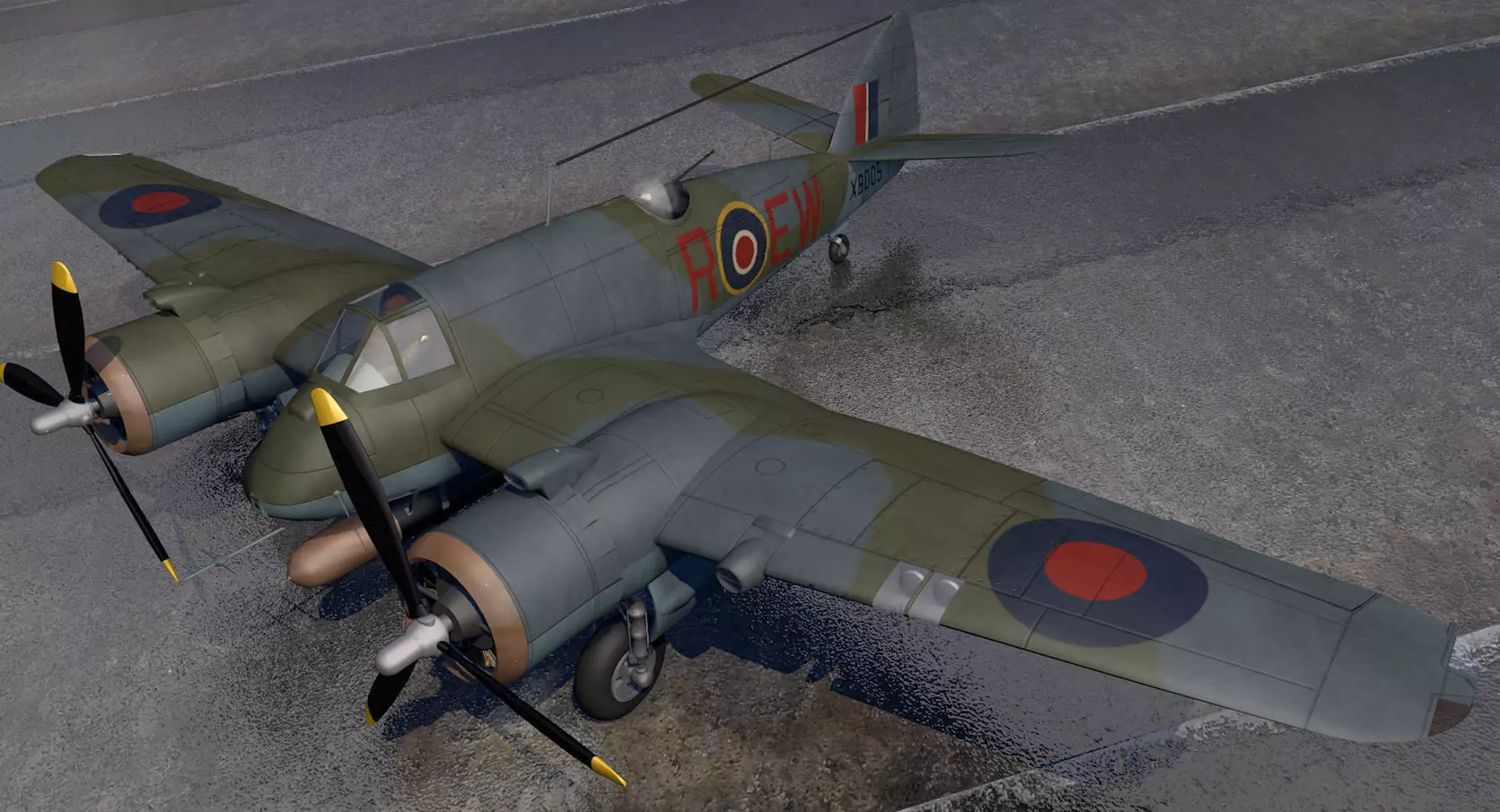 Bristol Beaufighter Mk-10 3D model_0