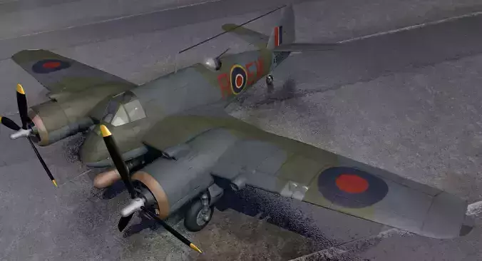 Bristol Beaufighter Mk-10 3D model