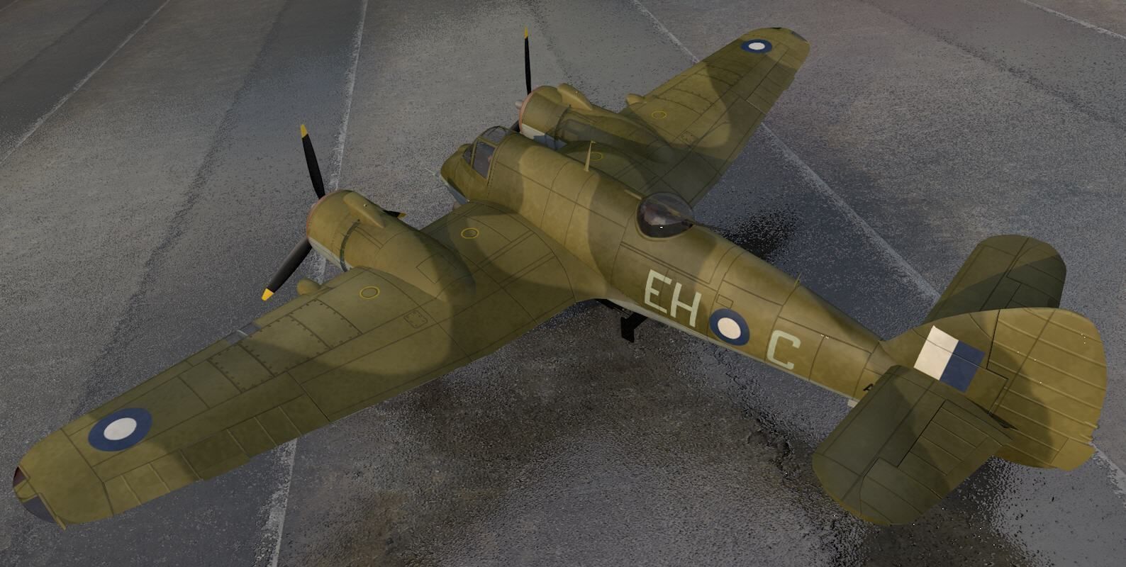 Bristol Beaufighter Mk-10 3D model_5