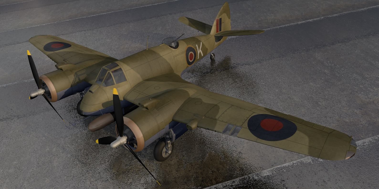 Bristol Beaufighter Mk-10 3D model_2