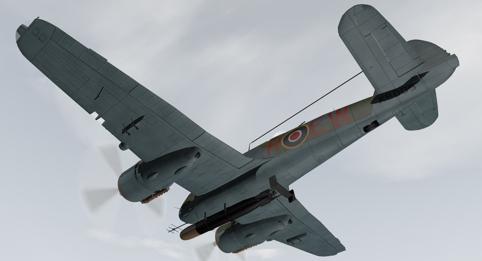 Bristol Beaufighter Mk-10 3D model_13