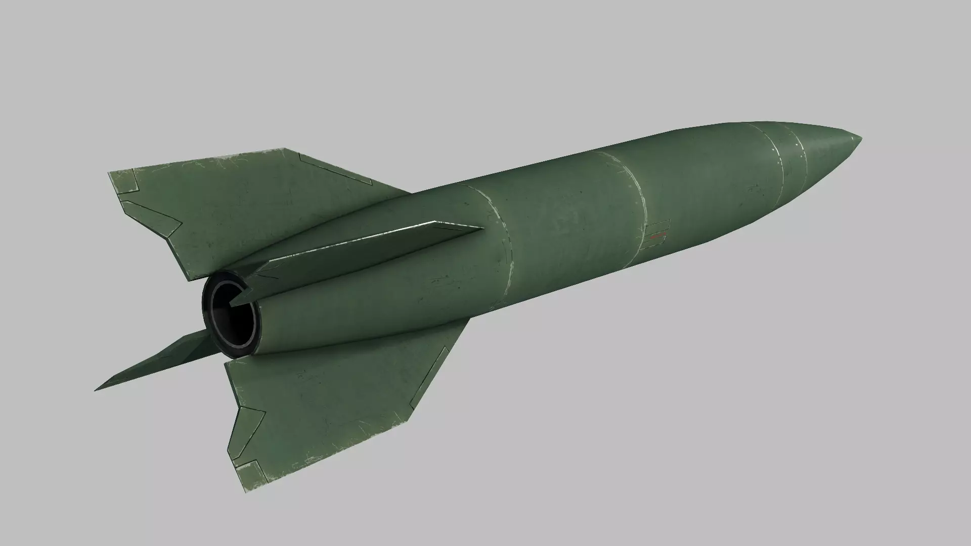  V-2 Ballistic Missile Low-poly 3D model_0