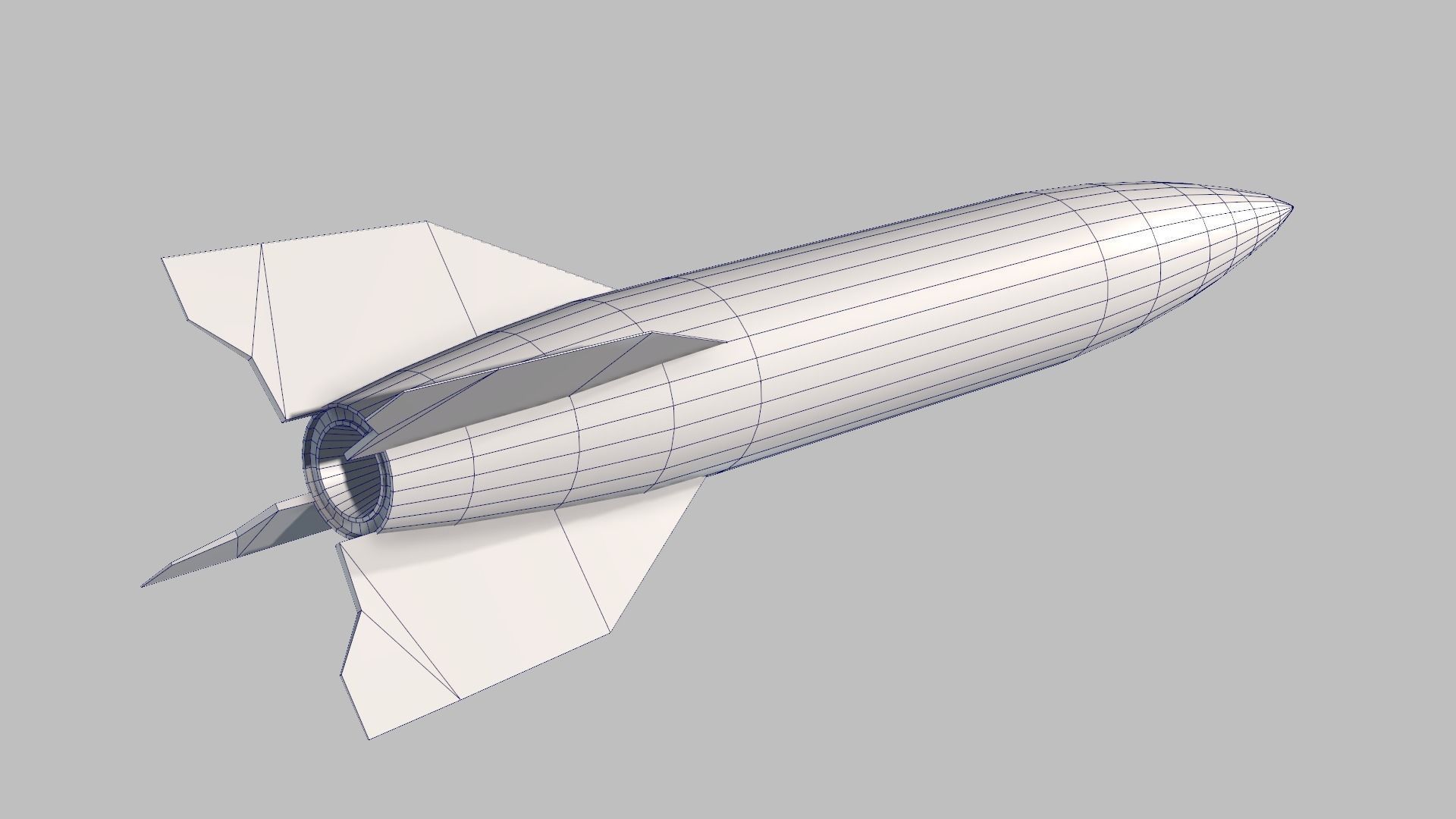  V-2 Ballistic Missile Low-poly 3D model_2