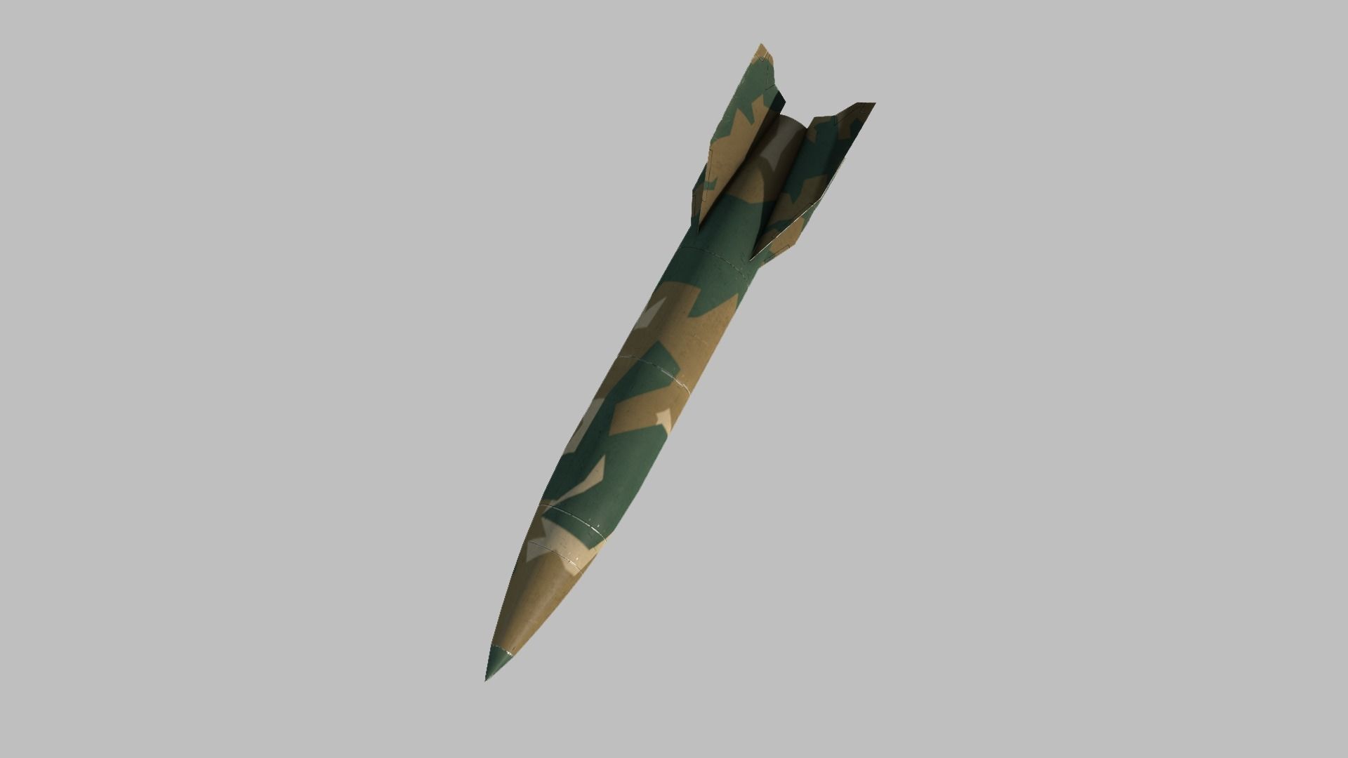  V-2 Ballistic Missile Low-poly 3D model_4