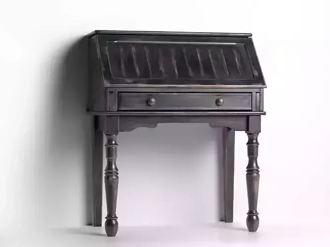Oak Secretary Desk 3D model