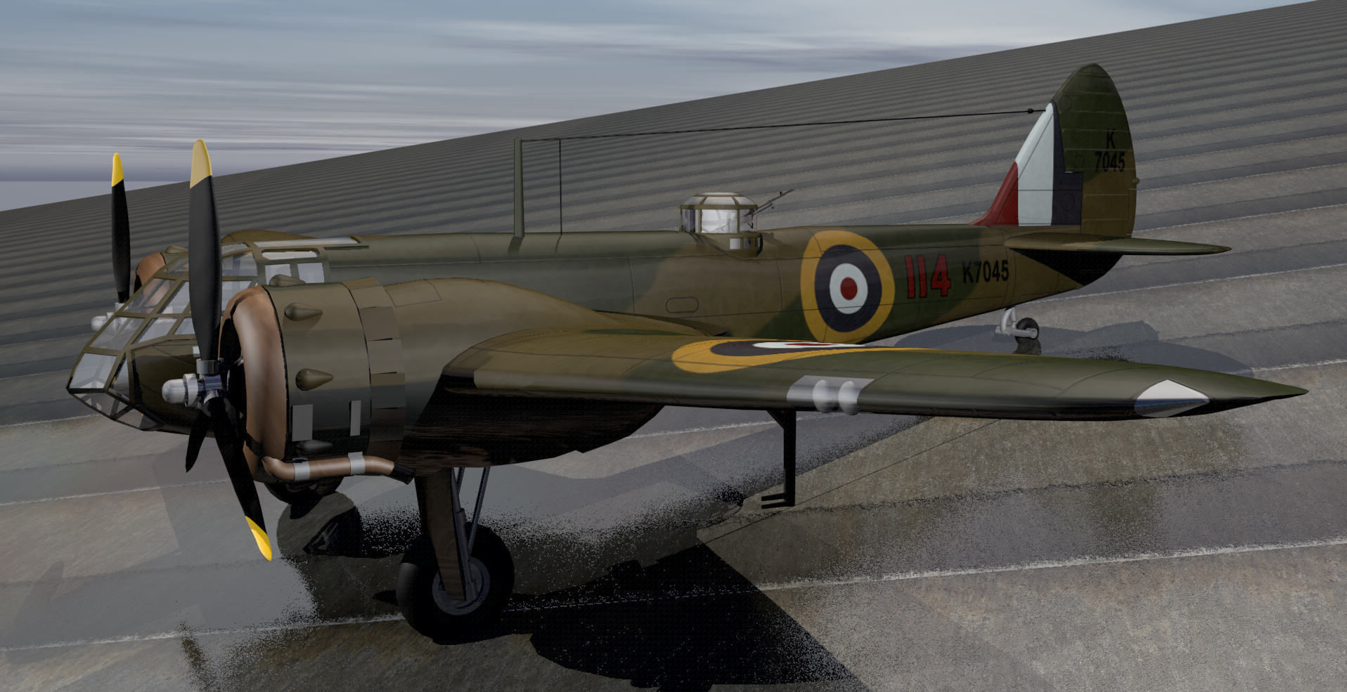 Bristol Blenheim Mk-1 3D model_4