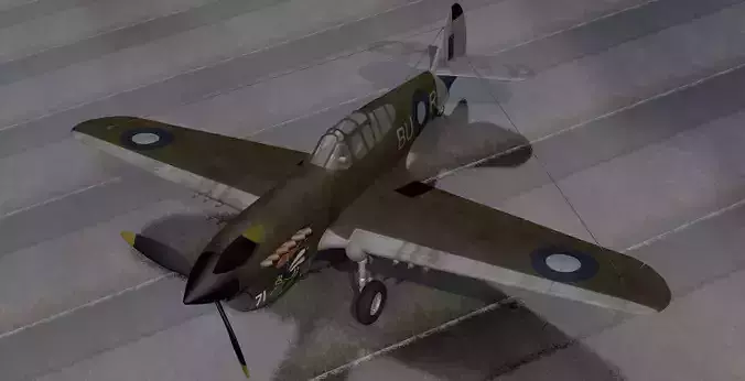 Curtiss Kittyhawk - RAAF 3D model