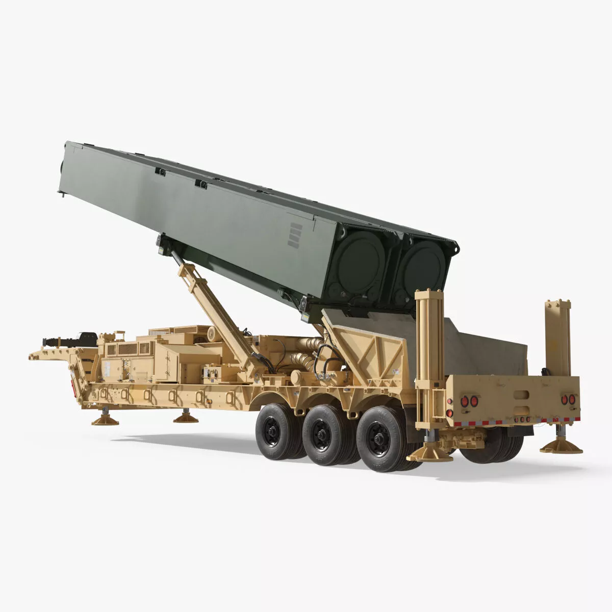 Surface Missile System Deployed Rigged for Cinema 4D 3D model