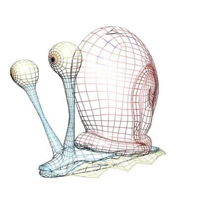 Gary the snail Low-poly 3D model_1