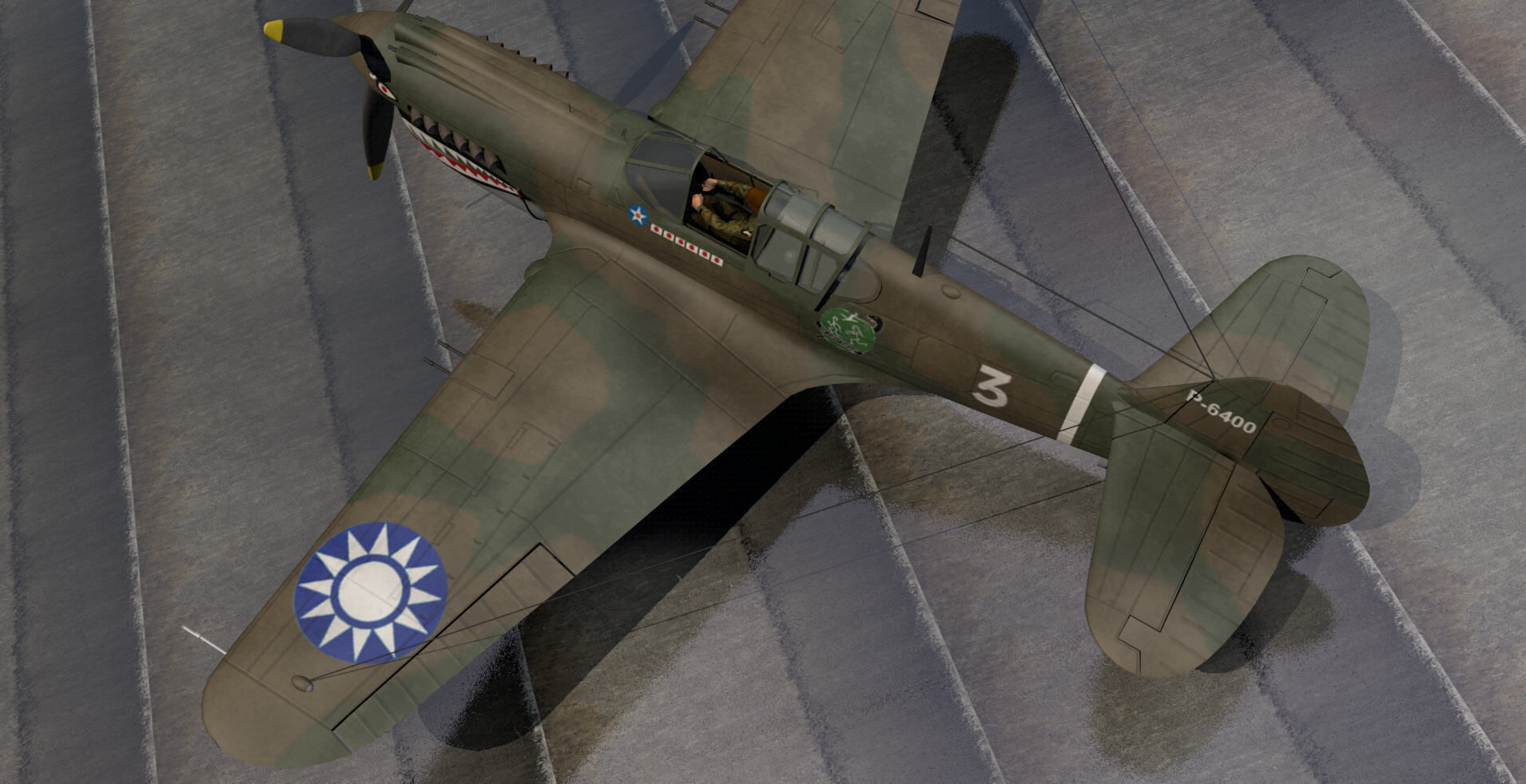 Curtiss P-40B Warhawk 3D model | CGTrader
