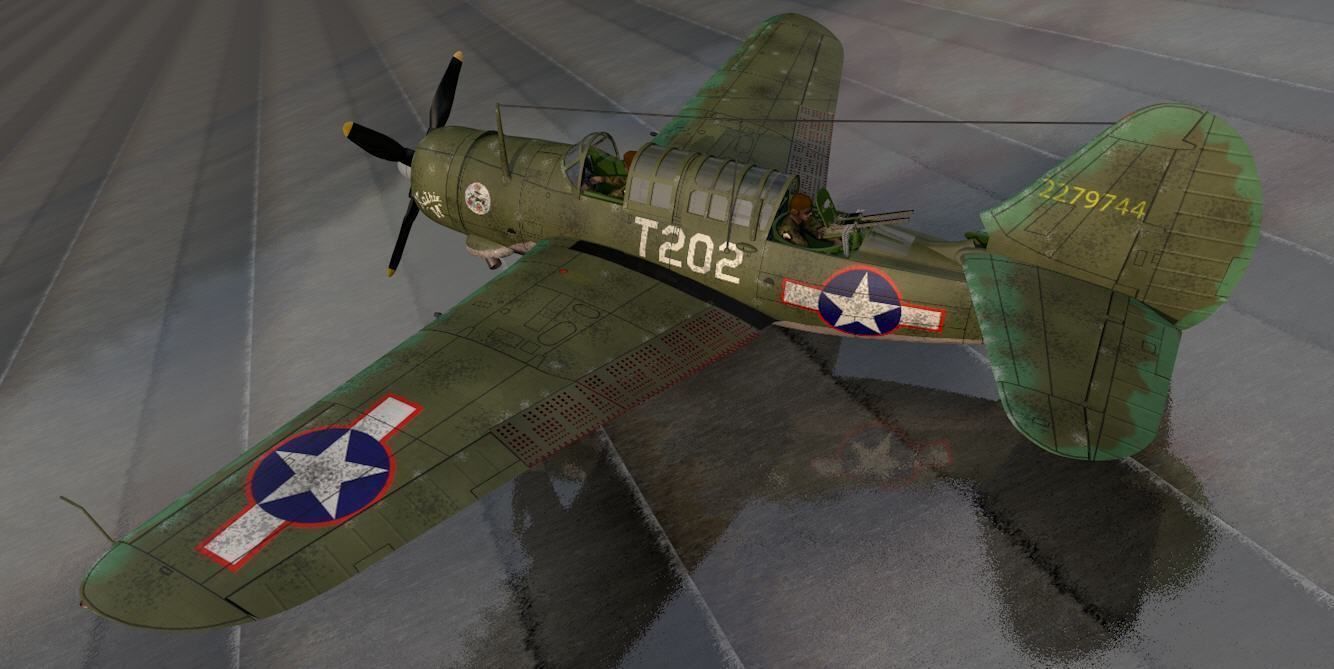 Curtiss SB2C-4 Helldiver or A-25 Shrike 3D model_11