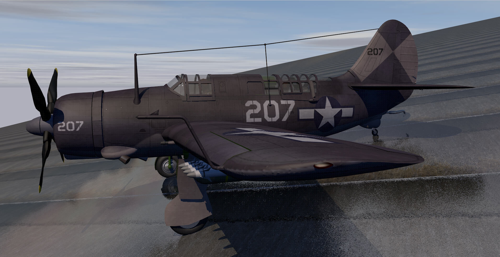 Curtiss SB2C-4 Helldiver or A-25 Shrike 3D model_10