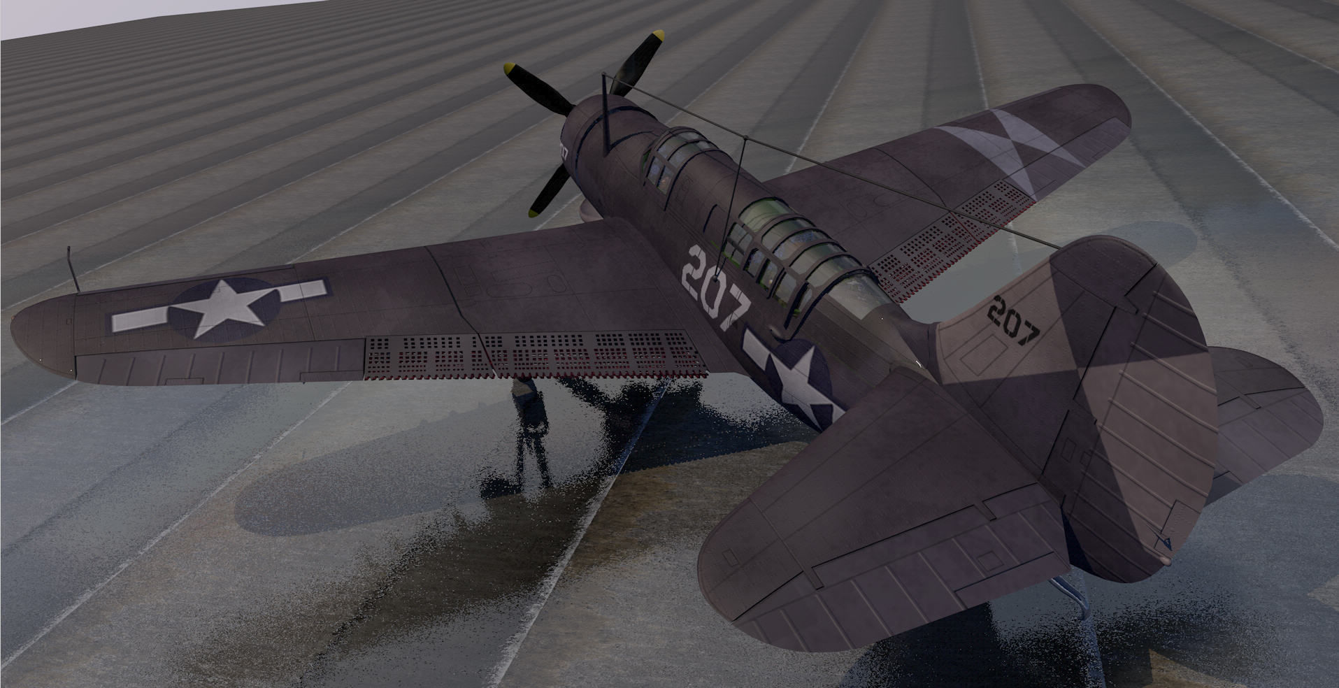 Curtiss SB2C-4 Helldiver or A-25 Shrike 3D model_14