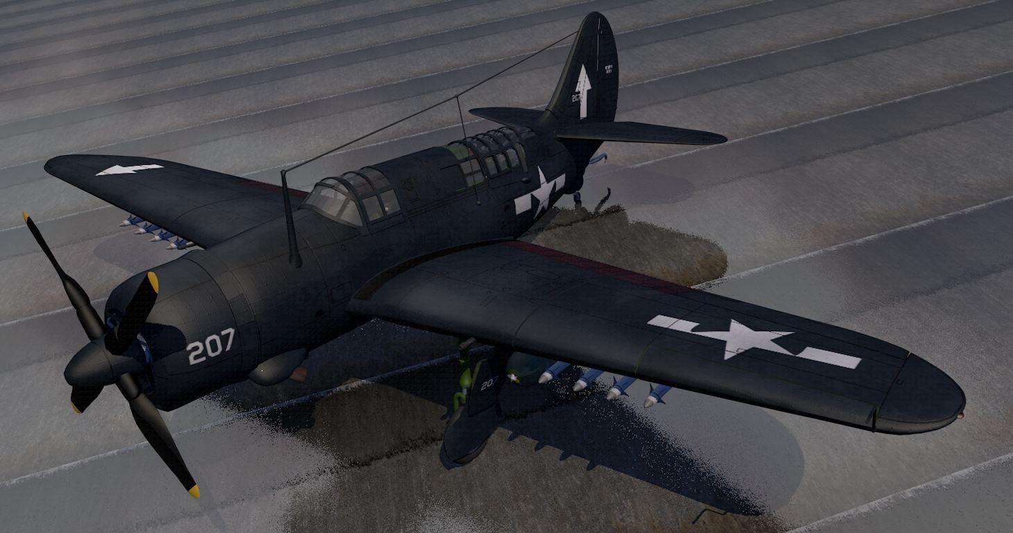 Curtiss SB2C-4 Helldiver or A-25 Shrike 3D model_5