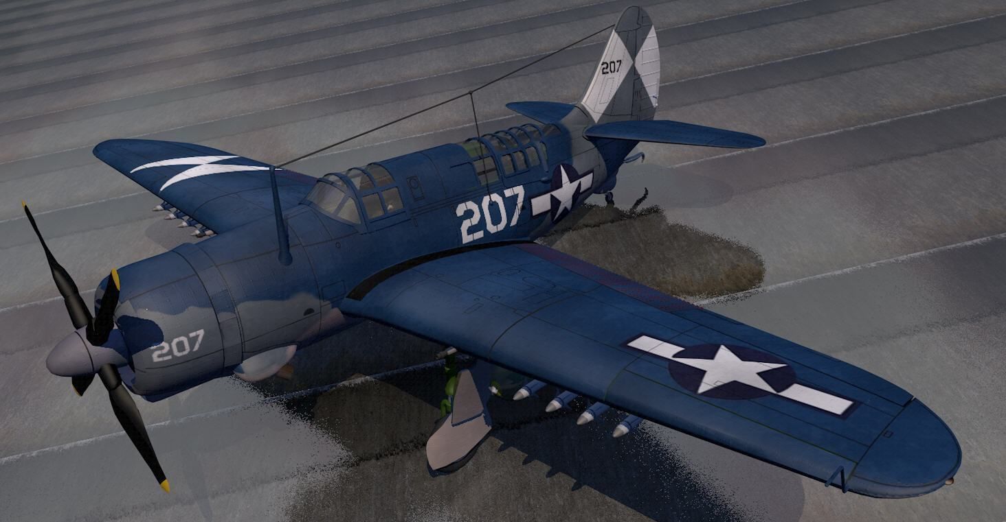 Curtiss SB2C-4 Helldiver or A-25 Shrike 3D model_3