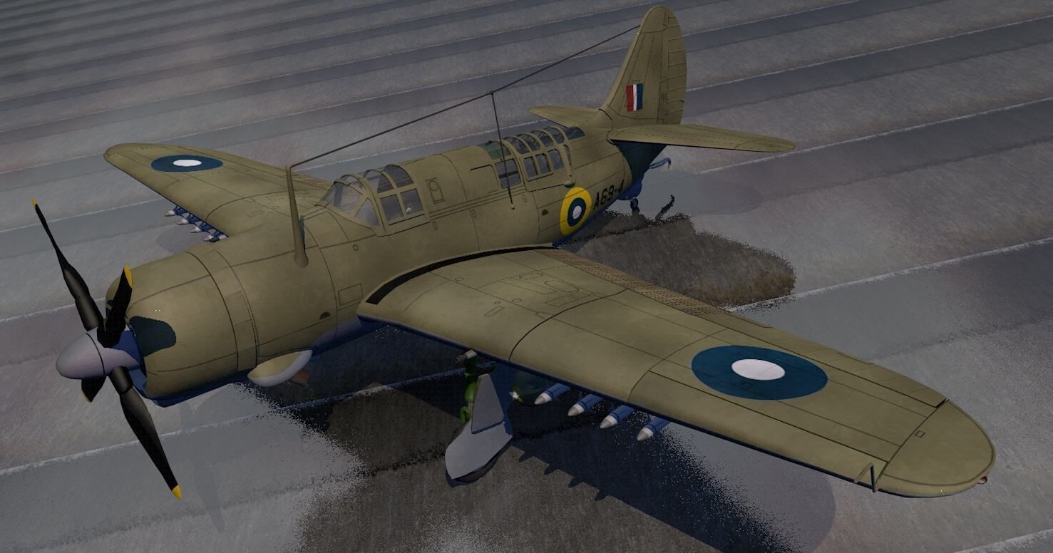 Curtiss SB2C-4 Helldiver or A-25 Shrike 3D model_4