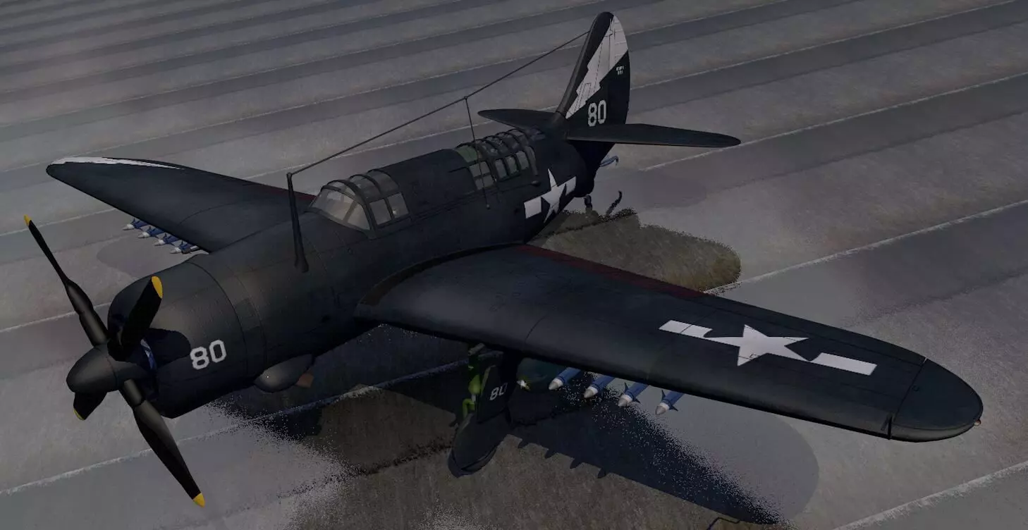 Curtiss SB2C-4 Helldiver or A-25 Shrike 3D model_0