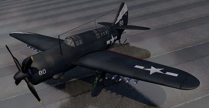 Curtiss SB2C-4 Helldiver or A-25 Shrike 3D model