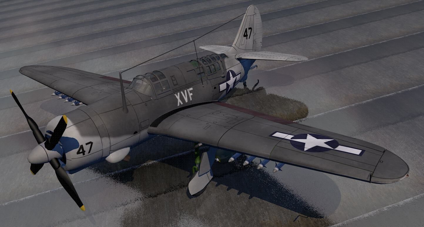 Curtiss SB2C-4 Helldiver or A-25 Shrike 3D model_8