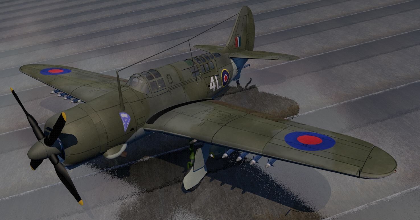 Curtiss SB2C-4 Helldiver or A-25 Shrike 3D model_6