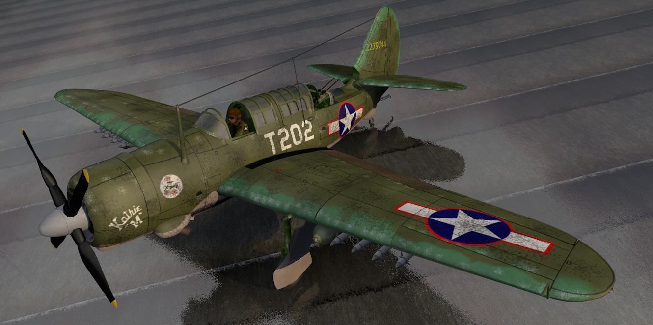 Curtiss SB2C-4 Helldiver or A-25 Shrike 3D model_1