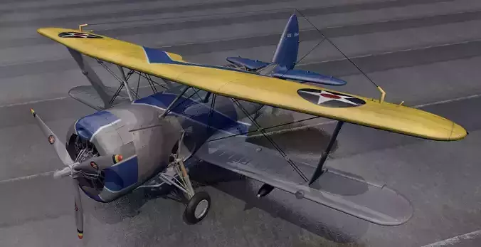 Curtiss SBC-4 Helldiver 3D model