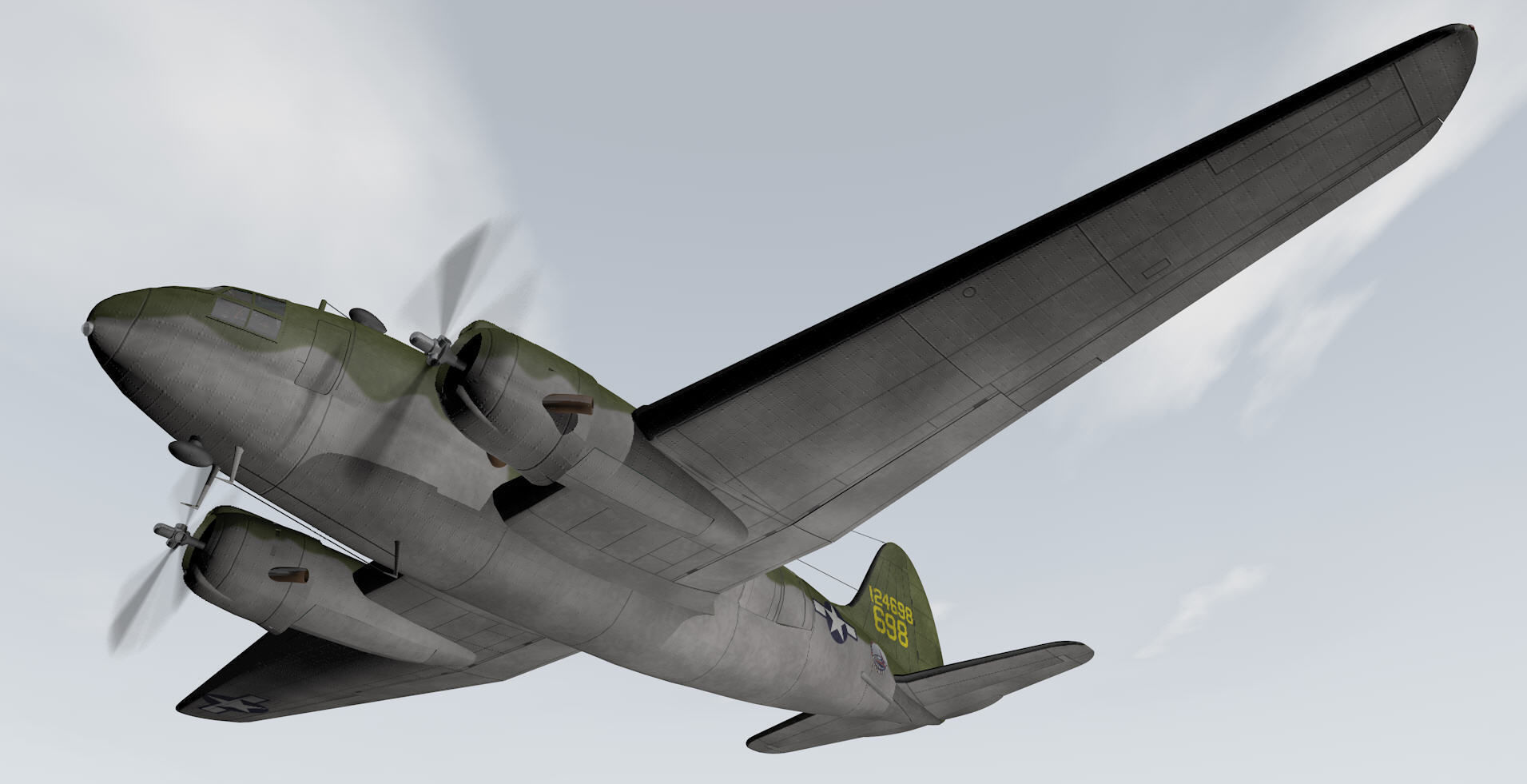Curtiss-Wright C-46 Commando 3D model_13
