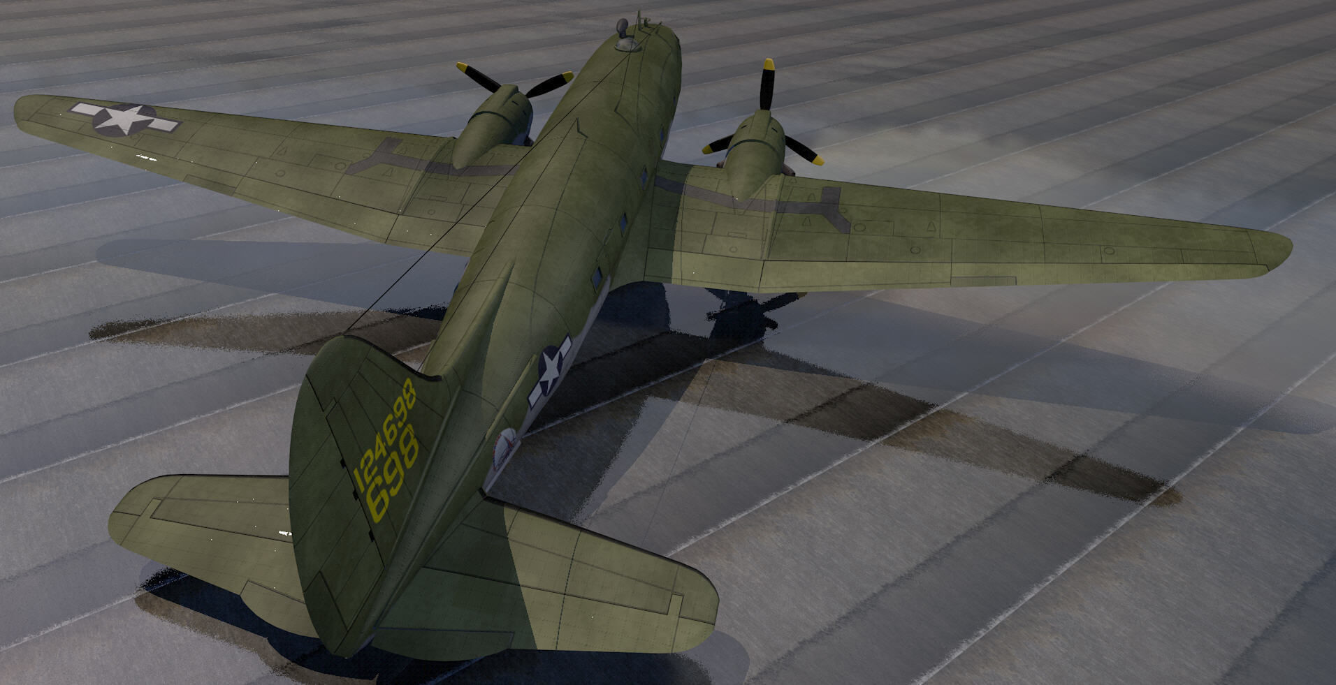 Curtiss-Wright C-46 Commando 3D model_7